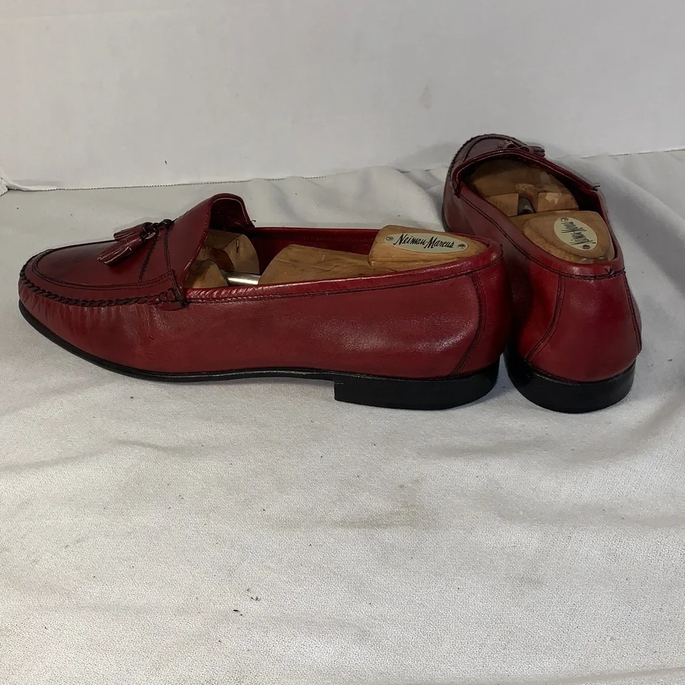 Johnston & Murphy Burgundy Leather Tassel Loafers